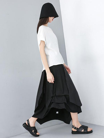 Casual Designed Cotton Ruffled Skirt