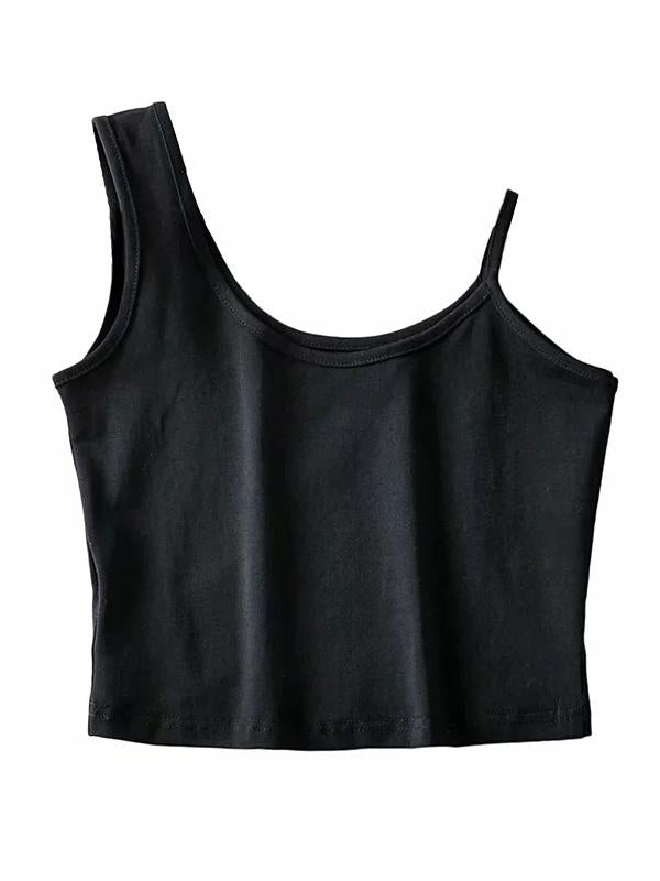 Sexy Solid Wrap Cropped Exposed Navel Vest Top