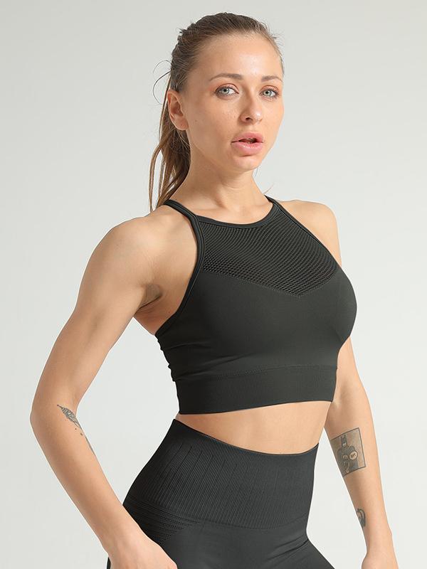 Solid Quick Dry Shockproof Wrap Sports Bra