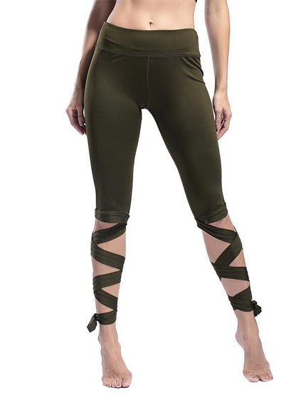 Wrap Bandage Solid Yoga Bottoms