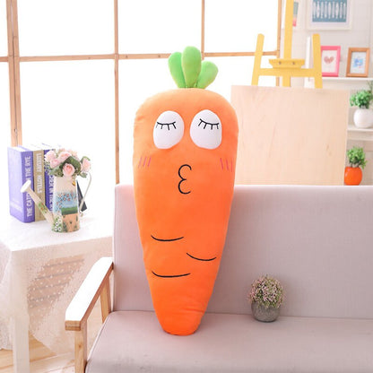 50/70/100/120CM Kawaii Fruit and Vegetable Filled Doll, Carrot Plush Toy Pillow, Children's Toys, Birthday Gifts, Home Decoratio