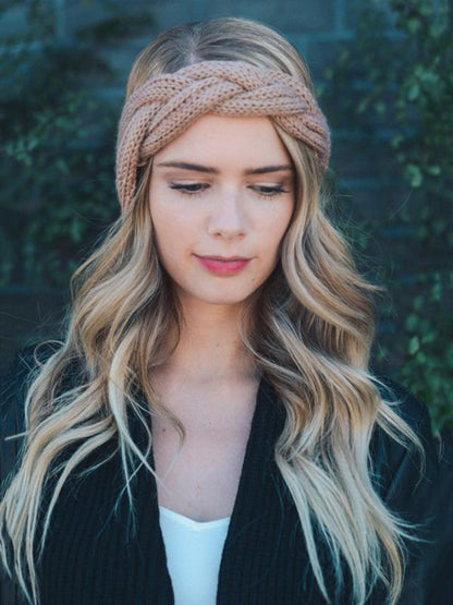 Braided Wool Wide Headband Accessories