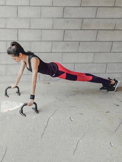 Solid Sleeveless Tanks And Patchwork Leggings Sports Suits