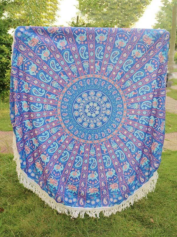 Bohemia Tasseled Round Beach Mat