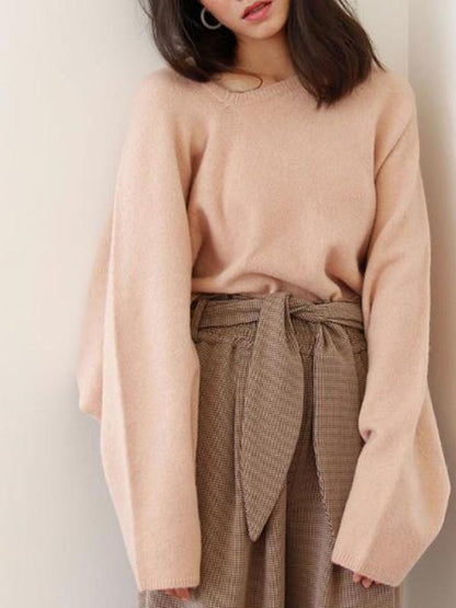DESIGNED NECK COMFORTABLE SWEATER
