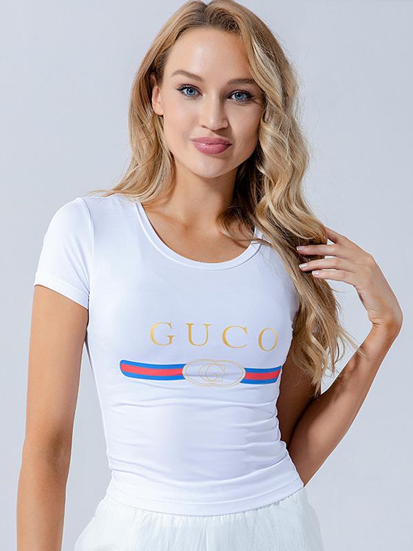 Wrap Printed Letters Quick Dry Sports Tees