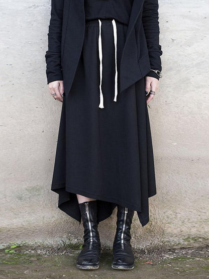 Cropped RO Simple Black Skirt