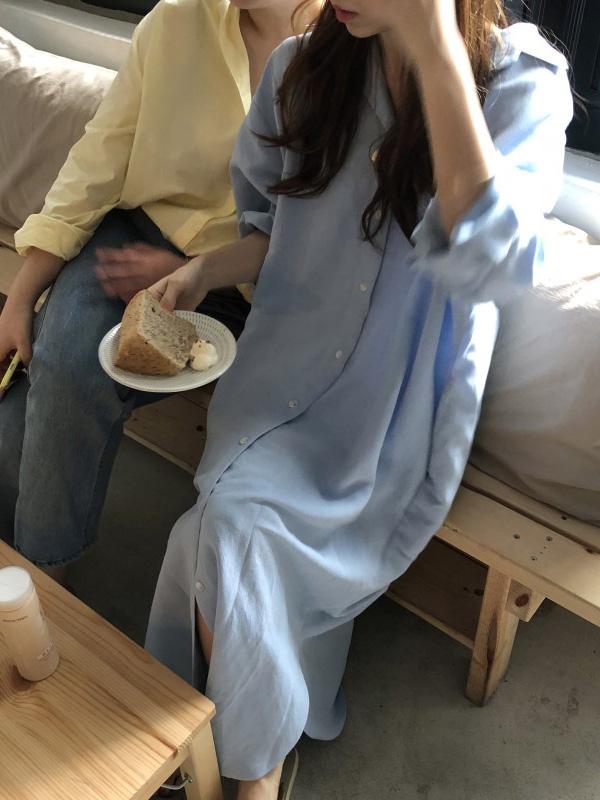 Chic Loose Long Shirt Dress
