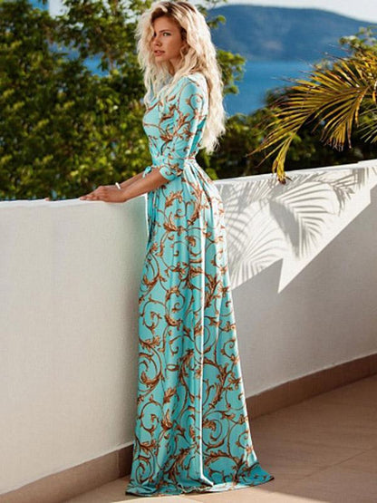 Floral Printed Loose Maxi Dress