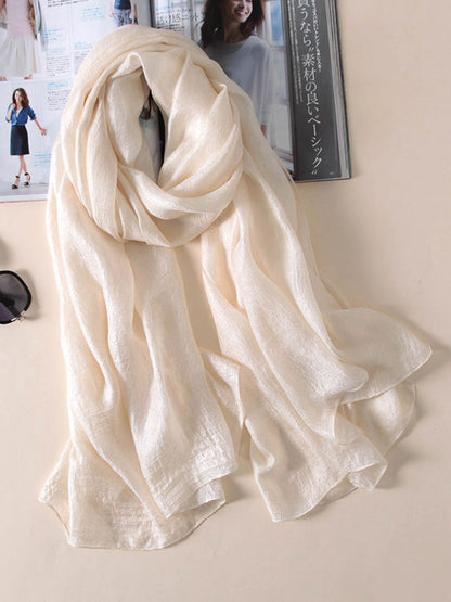 Casual Solid Color Keep Warm Sun Protection Silk Shawl&Scarf