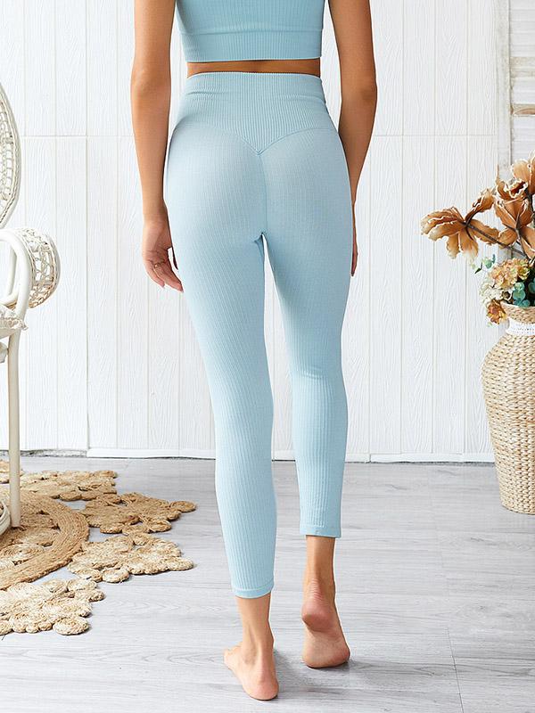 Solid Wrap Breathable Yoga Leggings