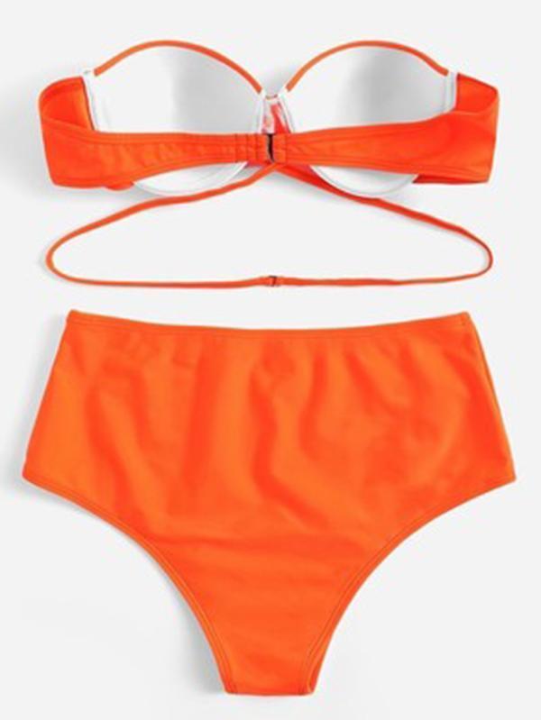 High Waisted Underwired Bikinis Swimwear