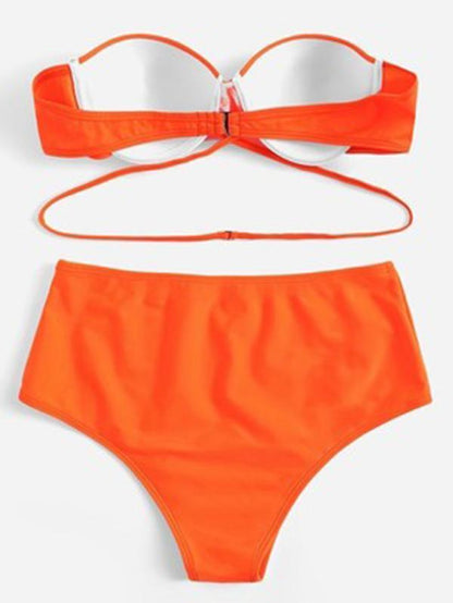 High Waisted Underwired Bikinis Swimwear