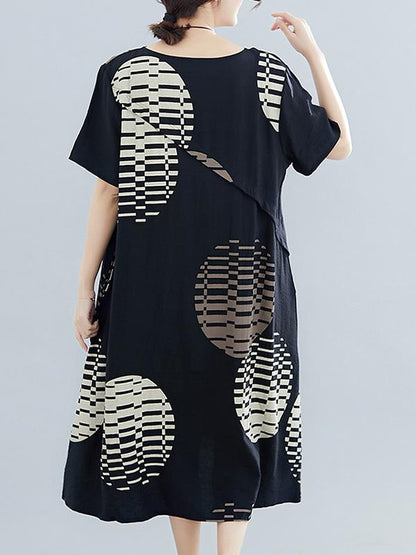Casual Printed Long Shirt Dress