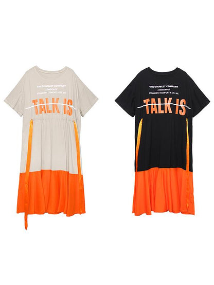 Oversize Split-joint T-Shirt Dress