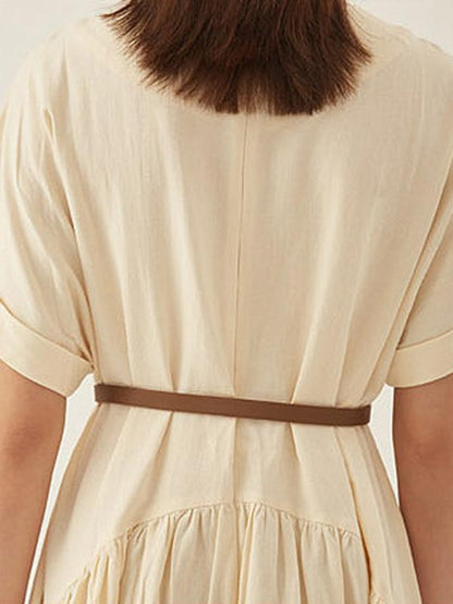 Original Retro Cropped Hemline Long Dress