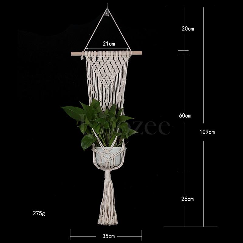 Tasseled Crochet Hanging Basket Decoration