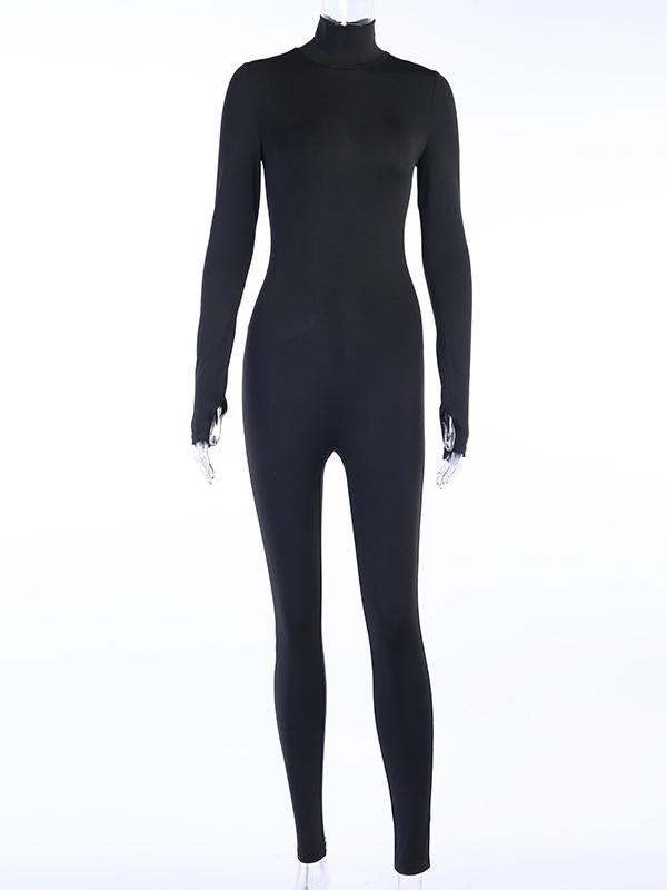 Fashion Solid Bodycon Yoga Jumpsuits