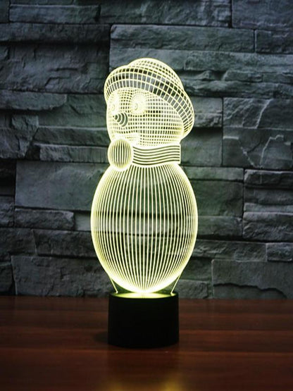 3D Lamp Snowman Color Switch Christmas Decoration Light