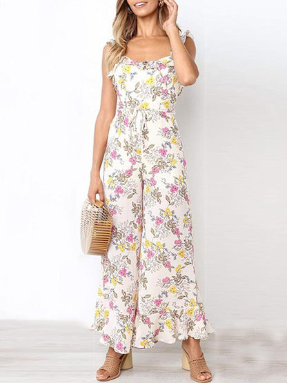 Bohemia Backless 3 Colors Wide Leg Jumpsuits