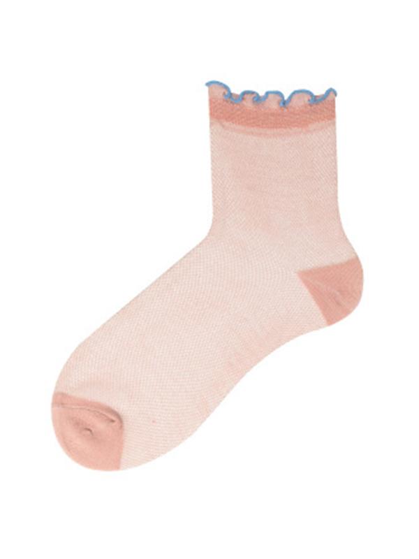 Simple Netting Frizz Tube Socks