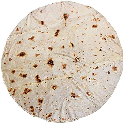 Novelty Tortilla Blanket for Your Family, Soft and Comfortable Flannel Taco Blanket for Kids.