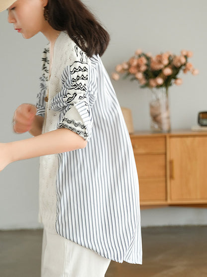 Original Asymmetric Buttoned Split-Joint Hollow V-Neck Long Sleeves Cardigans