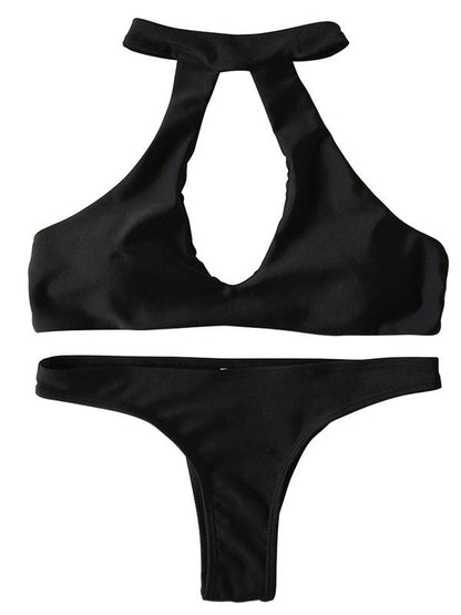 4 Colors Sexy Halter-neck Bikinis Swimwear