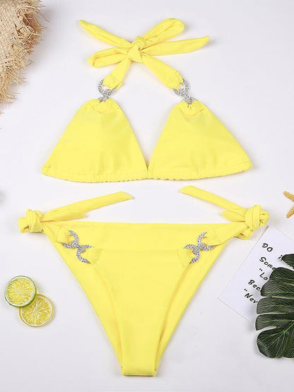 Sexy Rhinstone Bandage Bikinis Swimwear