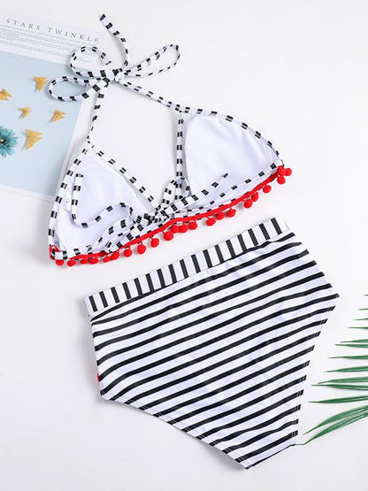 Plain Hollow Lace Bikini Set