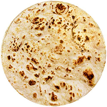 Novelty Tortilla Blanket for Your Family, Soft and Comfortable Flannel Taco Blanket for Kids.