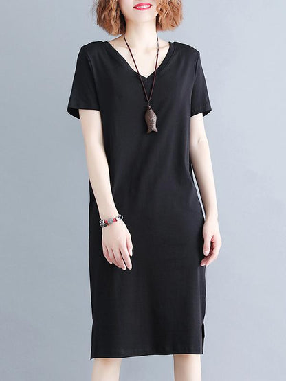 Casual Crossover Strap Neck Long Dress