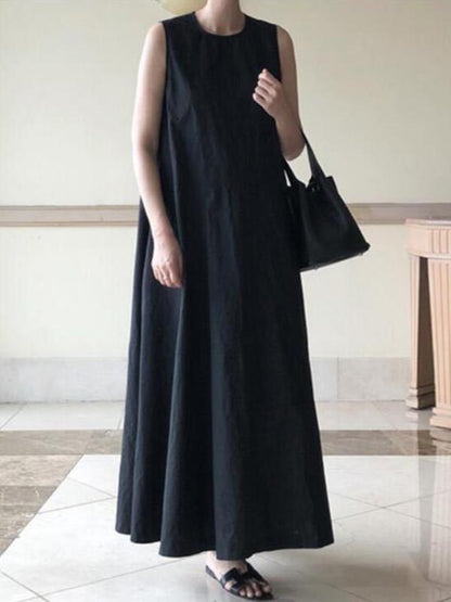 Simple Sleeveless Black Dress