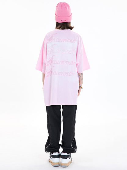 Vintage Round-Neck Bear Print Loose T-Shirts Tops