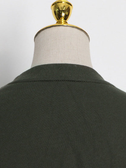Simple Long Sleeves Green Split-Joint Sweatshirt Top