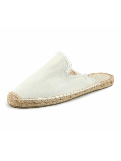 Solid Canvas Fisherman Slippers