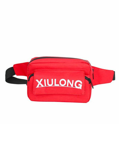 Letter  Zip Sporty Waist-Bags