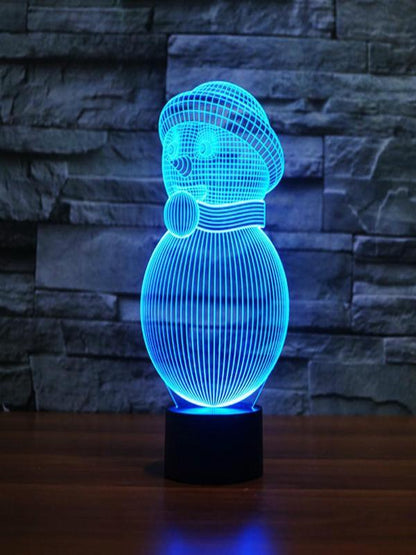 3D Lamp Snowman Color Switch Christmas Decoration Light