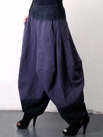 Loose Vintage Bloomers Ramie Cotton Linen Pants