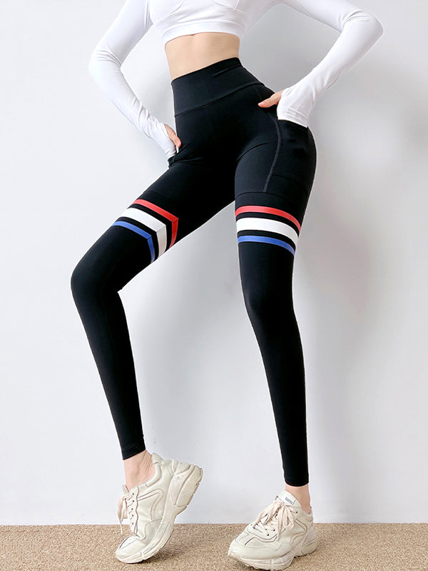 High Waisted Color-Block Leggings