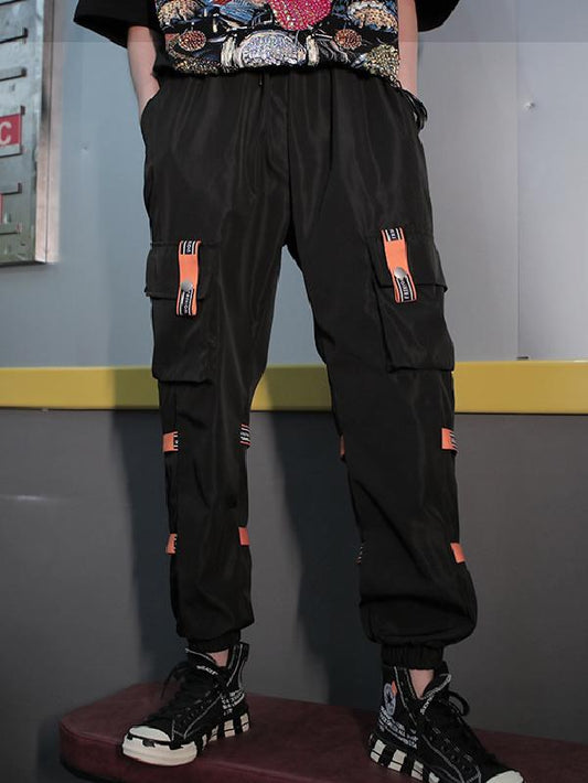 Tooling Elastic Waist Design Wide Leg Pants