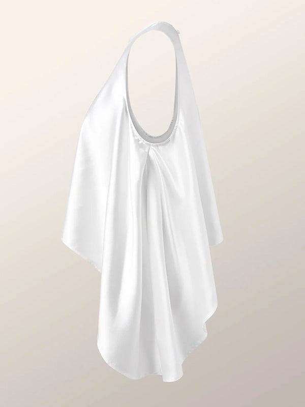 Original Casual Pleated Irregular High-Low Vest Top
