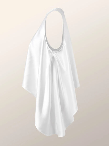 Original Casual Pleated Irregular High-Low Vest Top