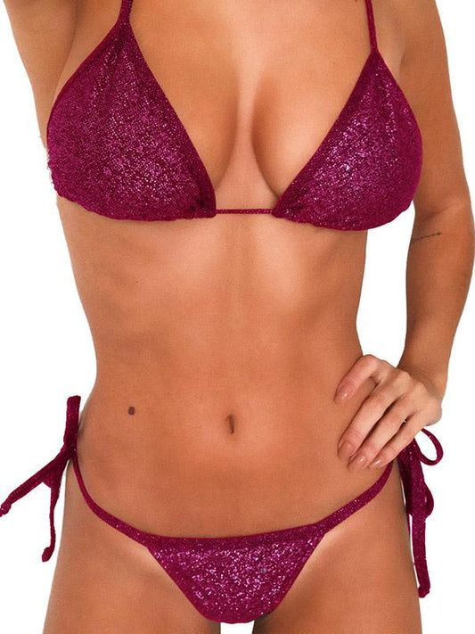 Halter-neck Bandage Bikinis Swimwear