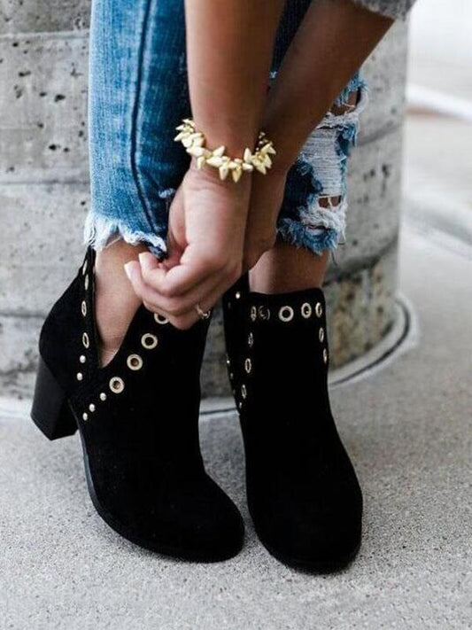 Fashion  High-heel Ankle Chelsea Boots Shoes