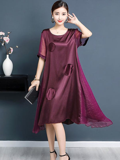 Casual A-line Light Midi Dress
