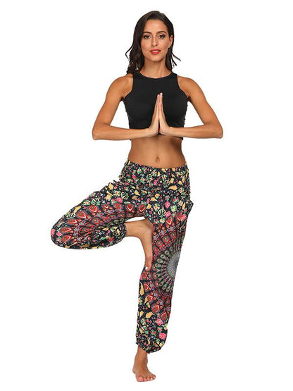 Fashion 2 Colors Elastic Waist Wide Leg Casual Pants
