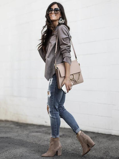Fashion Solid Color Outwear