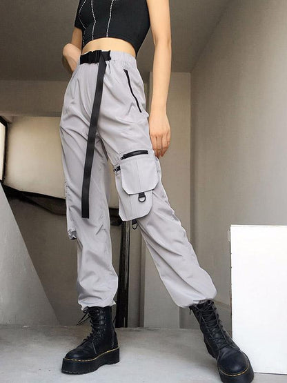 Pocket Buckle Jogger Pants