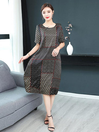 Loose Short Sleeves Dress